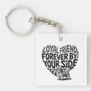 Porte-clefs Loyal Ami Chien Compagnon Coeur Design