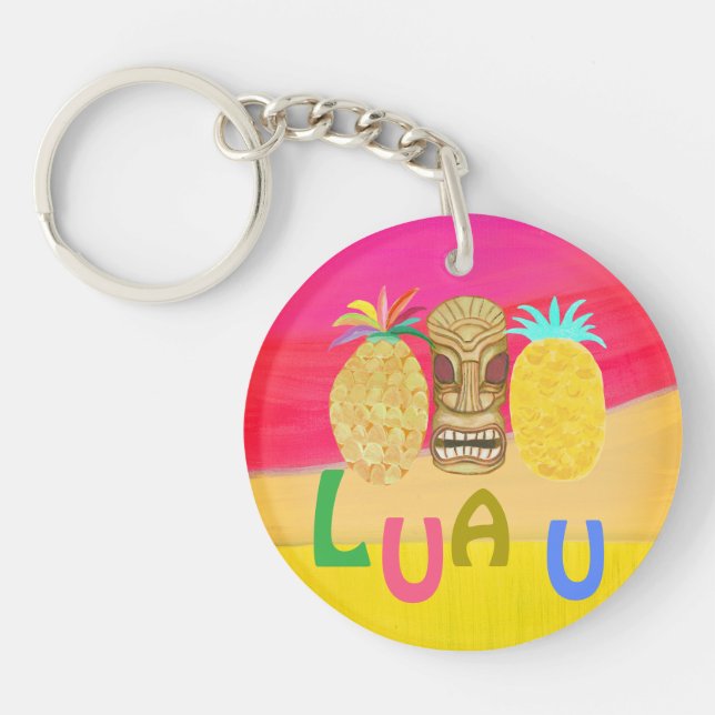 Porte-clefs Luau Rose Chaud (Devant)