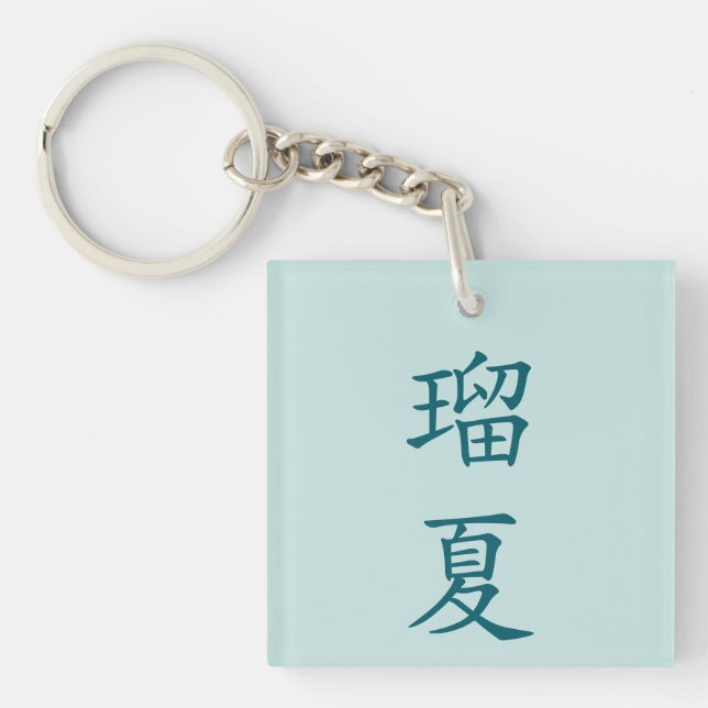 Porte-clefs Luca in japanese kanji (Devant)