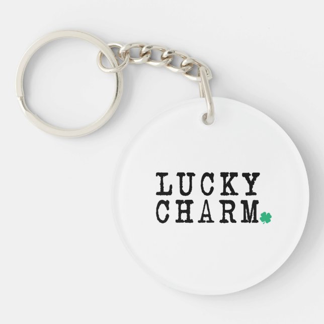 Porte-clefs Lucky Charm Jour de la Saint Patrick Lucky Clover (Devant)