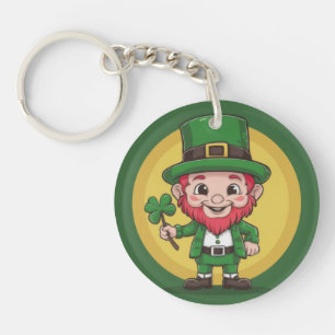 Porte-clefs Lucky Leprechaun et Trèfle