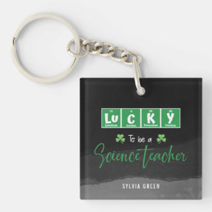 Porte-clefs Lucky to Be a Science Teacher - Custom St Patrick