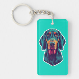 Porte-clefs Lueur Loyale – Pop Art Vibrant de Bluetick Coonhou