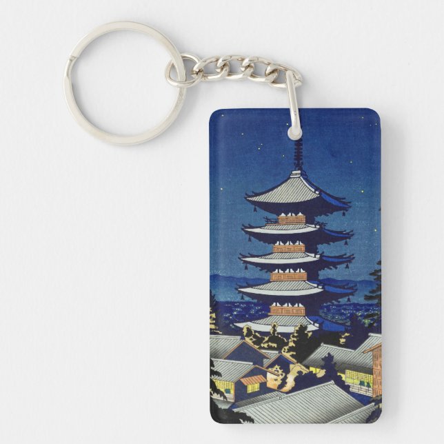 Porte-clefs Lumière de lune dans la pagoda Asano Takeji de (Devant)