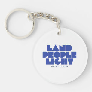 Porte-clefs Lumière des gens de terre Texte géométrique de S