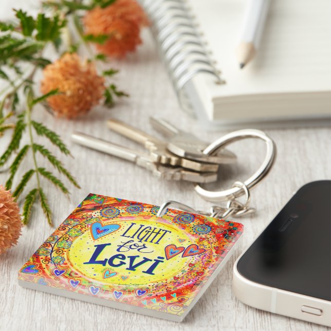 Porte-clefs "Lumière pour Lévi" Porte - clé d'intégrité (Devant Droit)