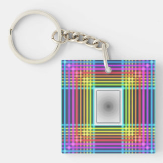 Porte-clefs lumières de néon colorées et amusantes sur porte -