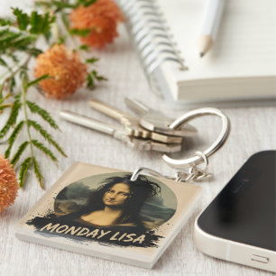 Porte-clefs Lundi Lisa Drôle Renaissance Art
