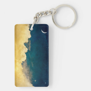 Porte-clefs Lune et Cloudscape