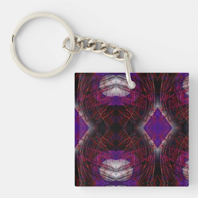 Porte-clefs Lune rouge apocalyptique (Devant)