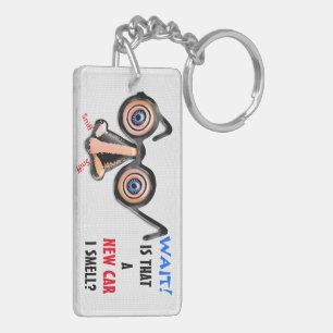 Porte-clefs Lunettes de nez Crazy Eyes Odeurs Nouvelle voiture