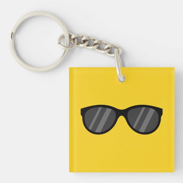 Porte-clefs Lunettes de soleil de dessin cool (Devant)