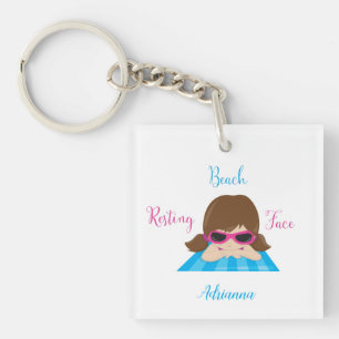 Porte-clefs Lunettes de soleil pour fille avec visage de repos