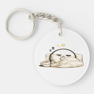 Porte-clefs Lunio endormi Café Matinal Cosy - Mignon Kawaii