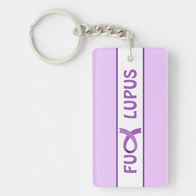 Porte-clefs Lupus Support du ruban violet (Devant)