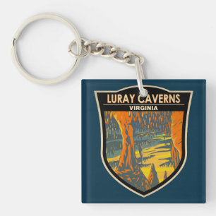 Porte-clefs Luray Caverns Virginia Travel Art Badge