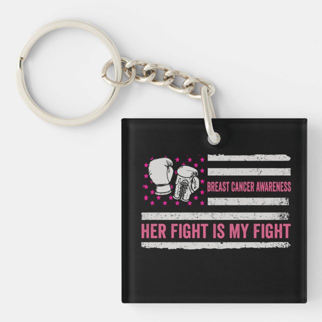 Porte-clefs lutte contre le cancer du sein (Devant)