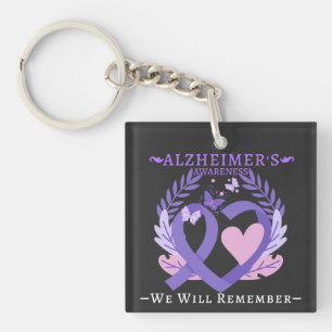 Porte-clefs Lutte contre le Ruban d'Alzheimer Sensibilisation