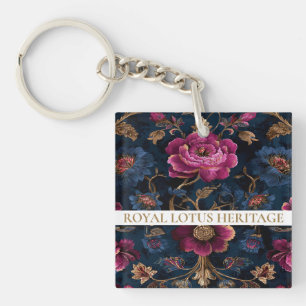 Porte-clefs Luxury Floral Vintage Royal
