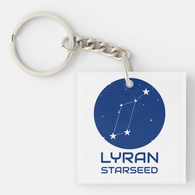 Porte-clefs Lyran Starseed Porte - clé - Lyra Constellation (Devant)