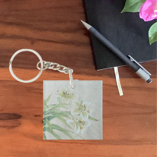 Porte-clefs Lys blancs