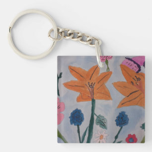 Porte-clefs Lys orange