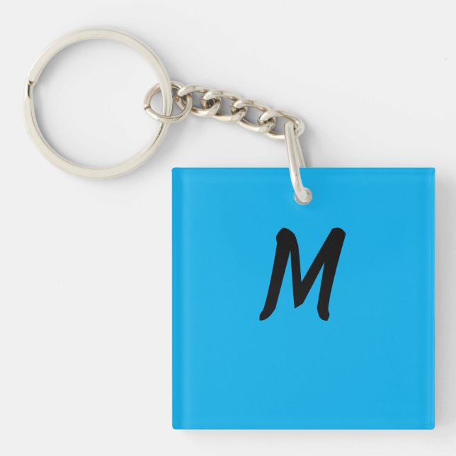 Porte-clefs M sur un bleu (Devant)