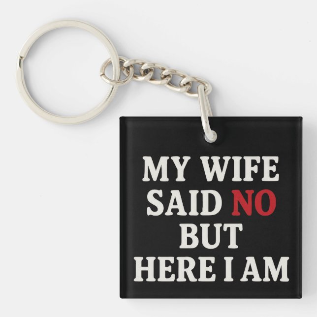 Porte-clefs Ma Femme A Dit Non (Devant)