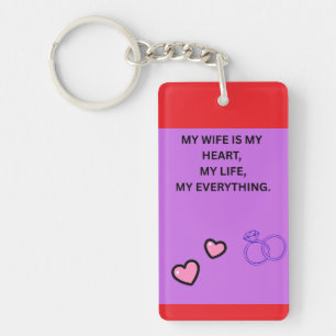 PORTE-CLEFS MA FEMME EST MON CŒUR MA VIE MON TOUT