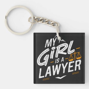 Porte-clefs Ma fille est avocate pour papa fier et maman fière