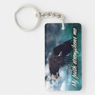 Porte-clefs "Ma foi me renforce" Motivation Affirmation