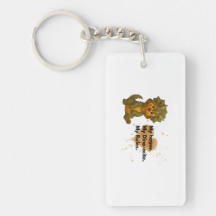 Porte-clefs Ma maison, Mon Dino-mite, Mon Règlement - Porte -
