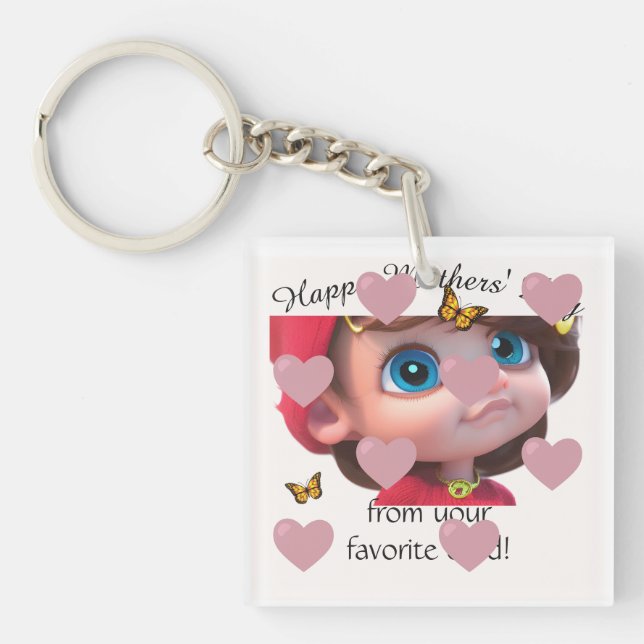 Porte-clefs Ma mère super cool (Devant)