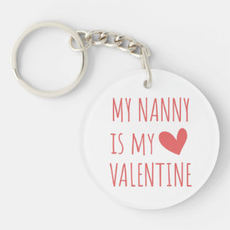 Porte-clefs Ma nounou est ma Saint-Valentin