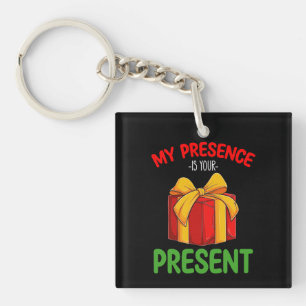 Porte-clefs Ma présence est votre cadeau de Noël en famille