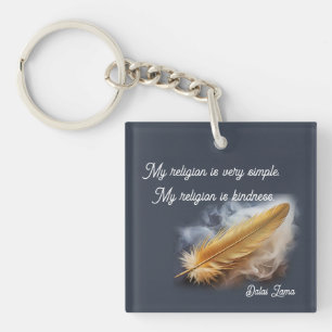 Porte-clefs Ma religion est simple, ma religion est gentille