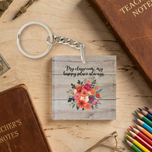 Porte-clefs Ma salle de classe mon endroit heureux Éducateur D