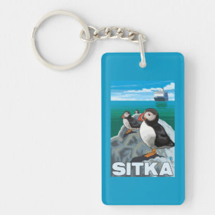 Porte-clefs Macareux et bateau de croisière - Sitka, Alaska