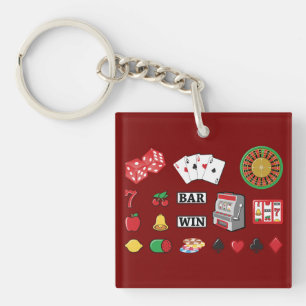 Porte-clefs Machine à sous Casino Night Poker Lucky 7s