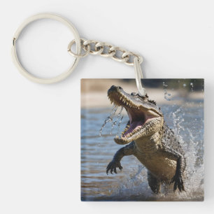 Porte-clefs Mâchoires effrayantes : Crocodile australien sauta