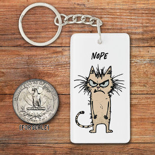 Porte-clefs Mad Messy Cat Dessin Sarcastique Phrase Sac Charme