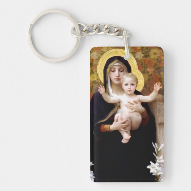 Porte-clefs Madonna et l'enfant - Magnet religieux (Devant)