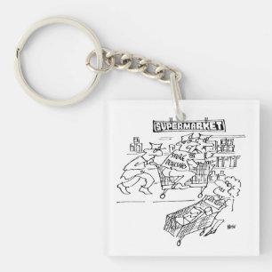 Porte-clefs Magasin de détectives dans un supermarché