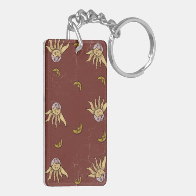 Porte-clefs Magie Céleste Rouge Whimsigoth Ciel (Dos gauche)