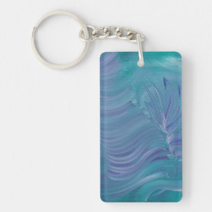 Porte-clefs Magie sous-marine, art abstrait coloré unique