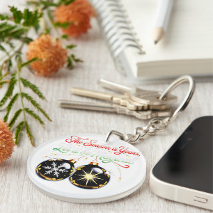 Porte-clefs Magique Noël Golden Glow & Flocon de Neige de Vaca