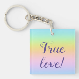 Porte-clefs Magnificent Pastel Rainbow Wedding