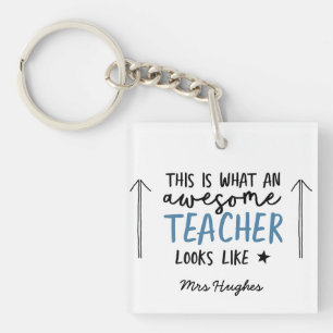 Porte-clefs Magnifique enseignant typographie moderne cadeau b