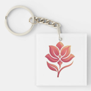 Porte-clefs Magnifique T-Shirt Esthétique Fleur de Lotus Minim