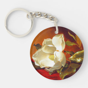 Porte-clefs Magnolia sur Red Velvet Martin Johnson Heade